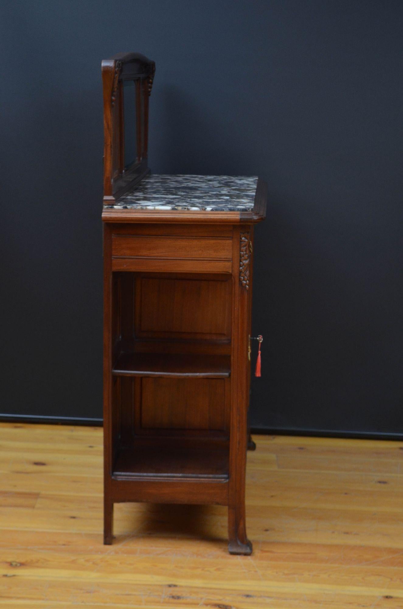Buffet / Credenza in mogano Art Nouveau francese in vendita 11