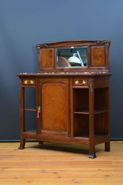French Art Nouveau Mahogany Buffet / Credenza