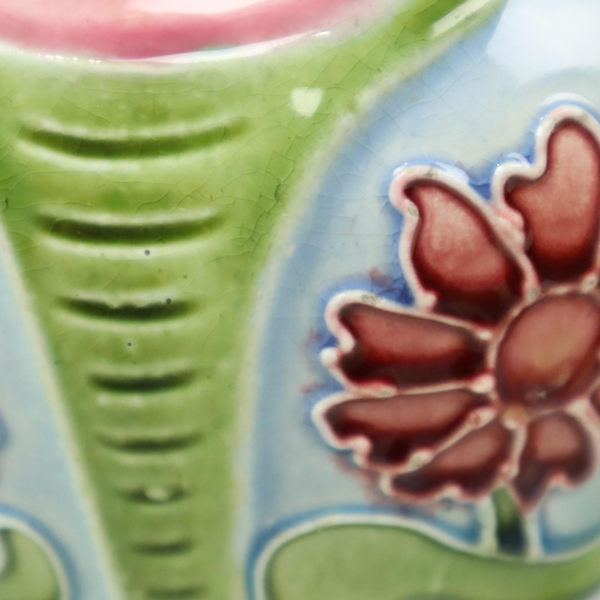 Vasi in maiolica Art Nouveau francese del 1900 ca. in vendita 3