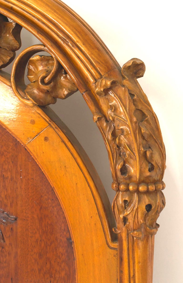 French Art Nouveau Maple Full Size Headboard For Sale at 1stDibs