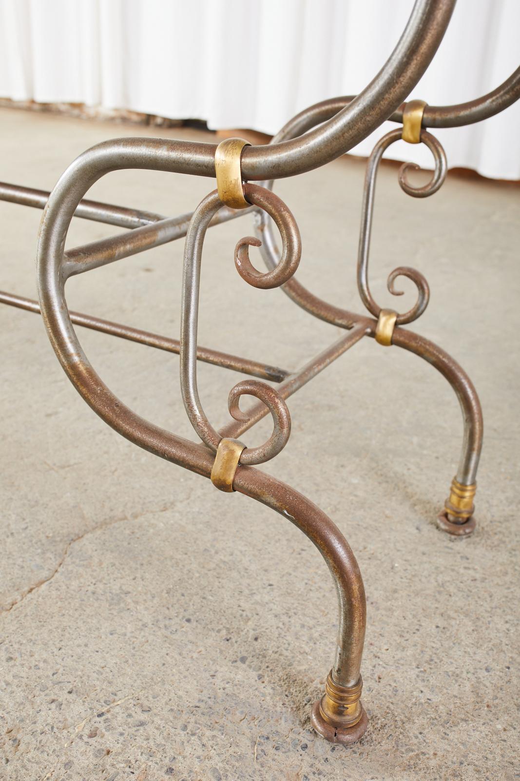 French Art Nouveau Marble Pastry Table Console For Sale 4