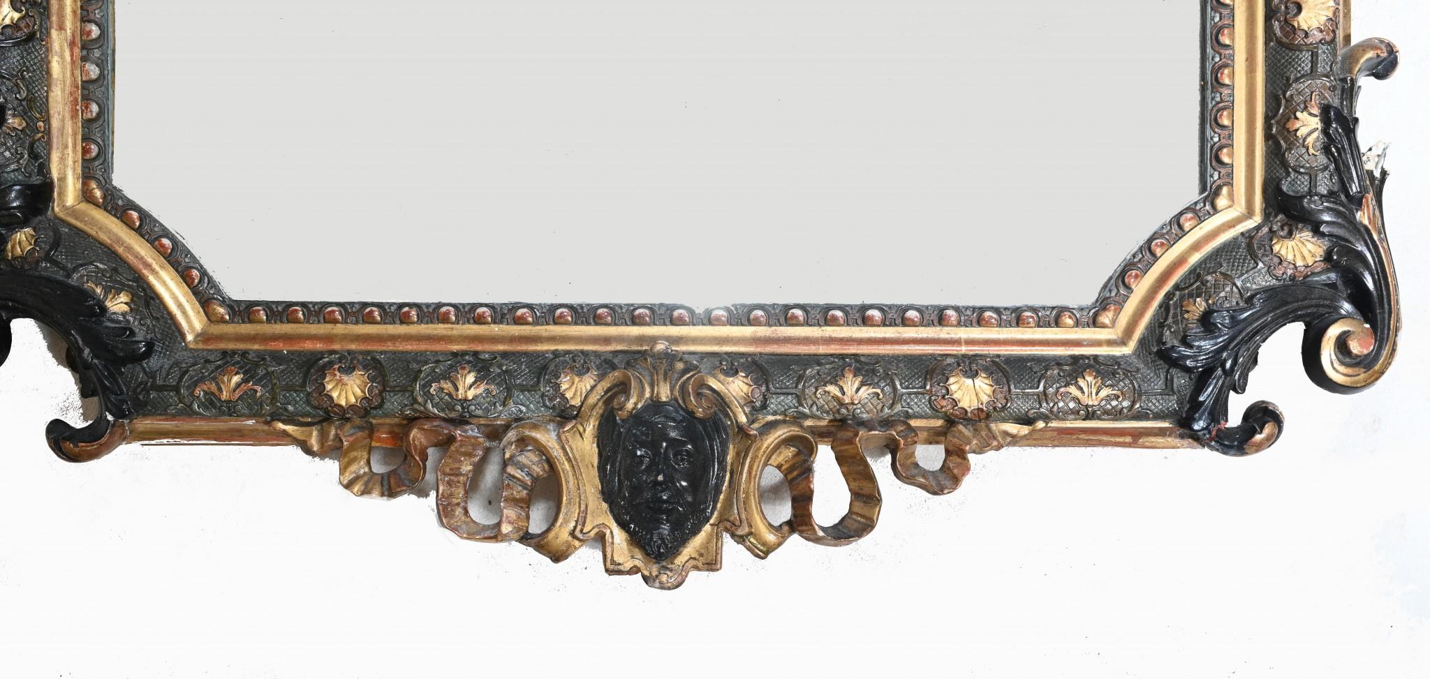 Specchio francese Art Carved dipinto a cammello 1890 in vendita 2