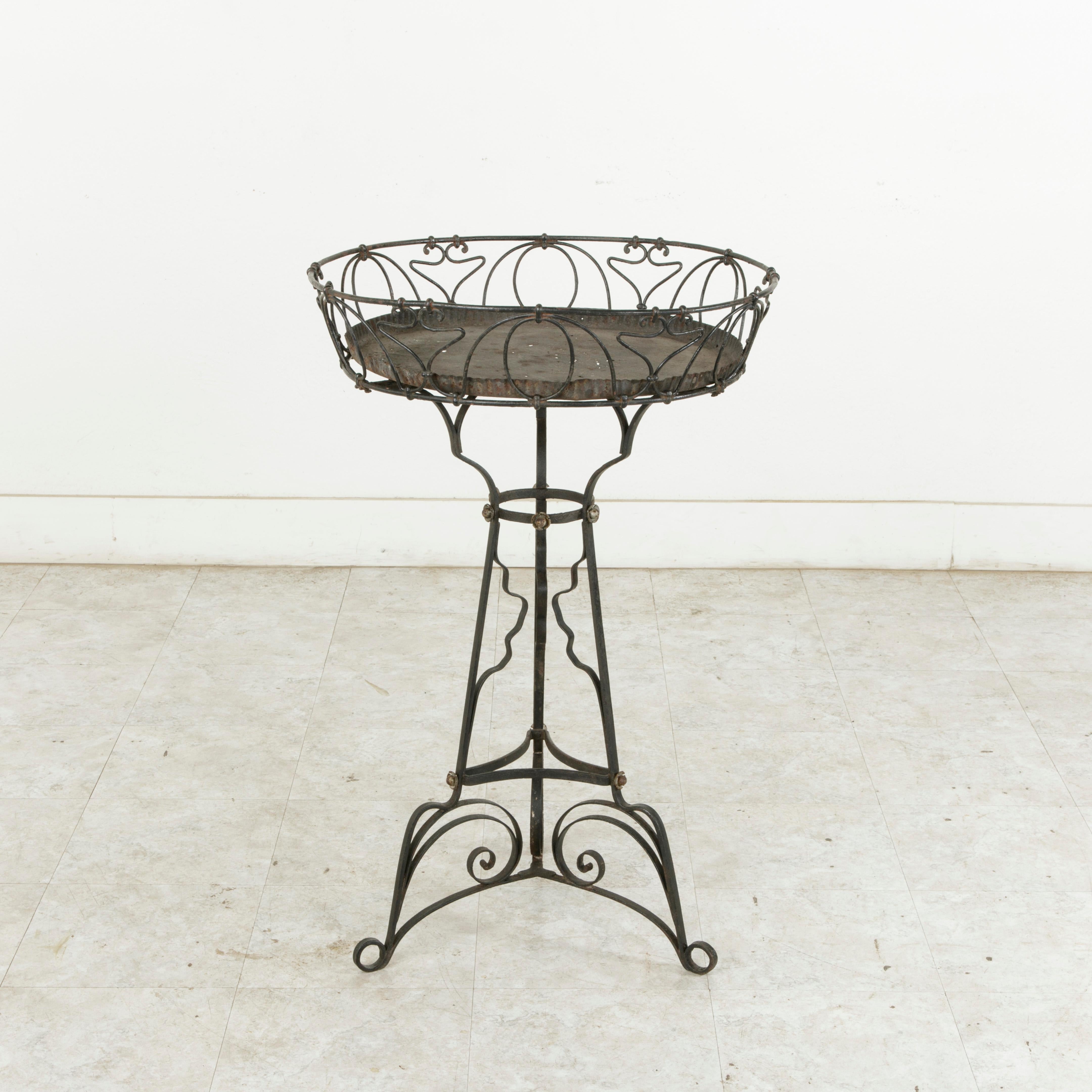 French Art Nouveau Period Iron Planter or Jardiniere, circa 1900 In Good Condition For Sale In Fayetteville, AR