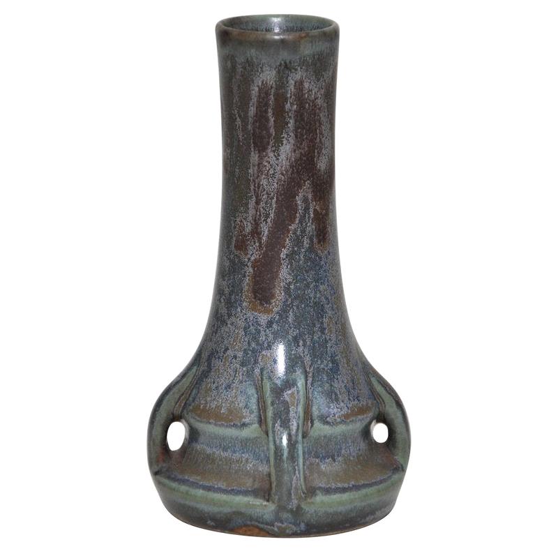 Vaso in ceramica francese Art Nouveau Blue Greene & Greene Denbac in vendita