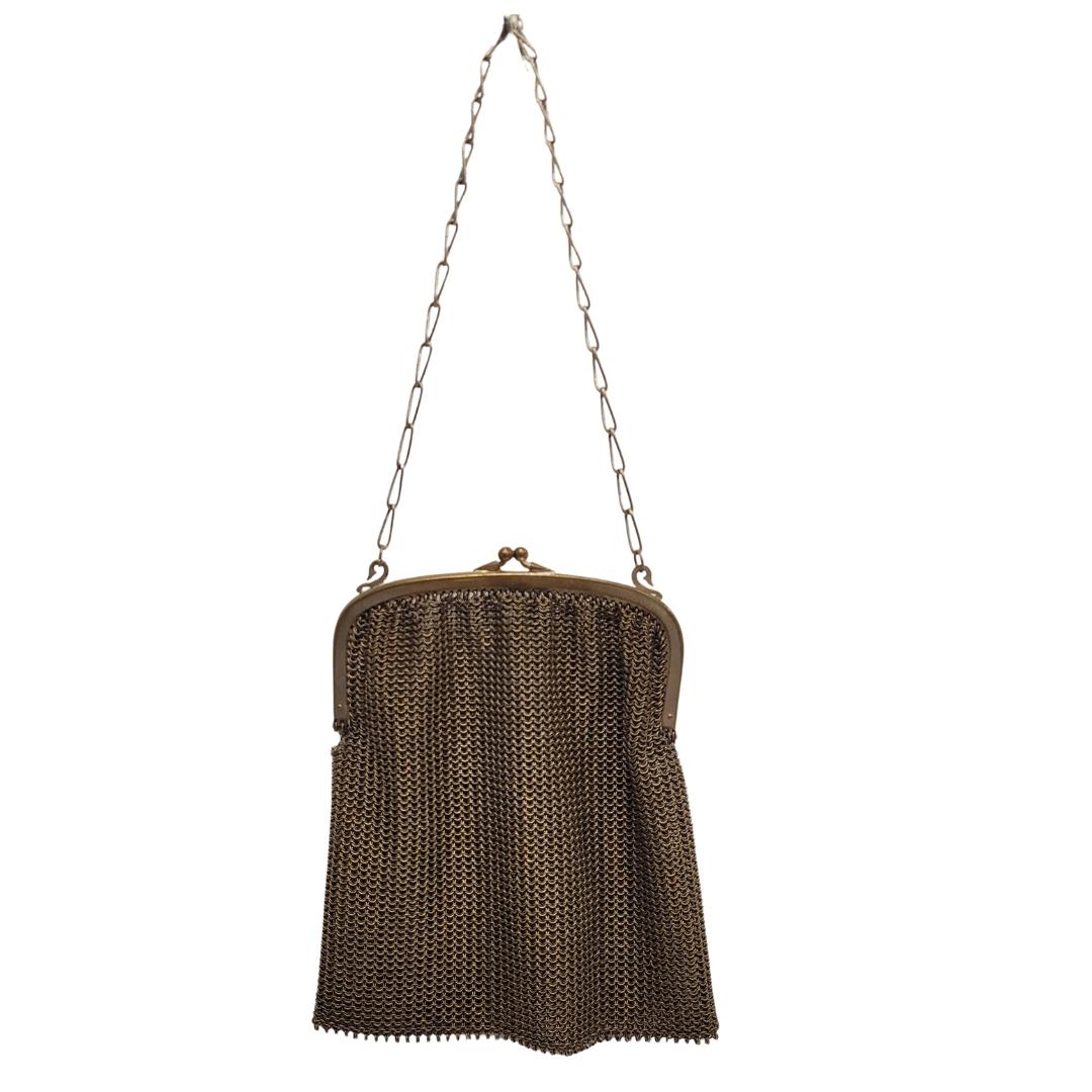 French Art nouveau pouch bag, silver plate For Sale 7