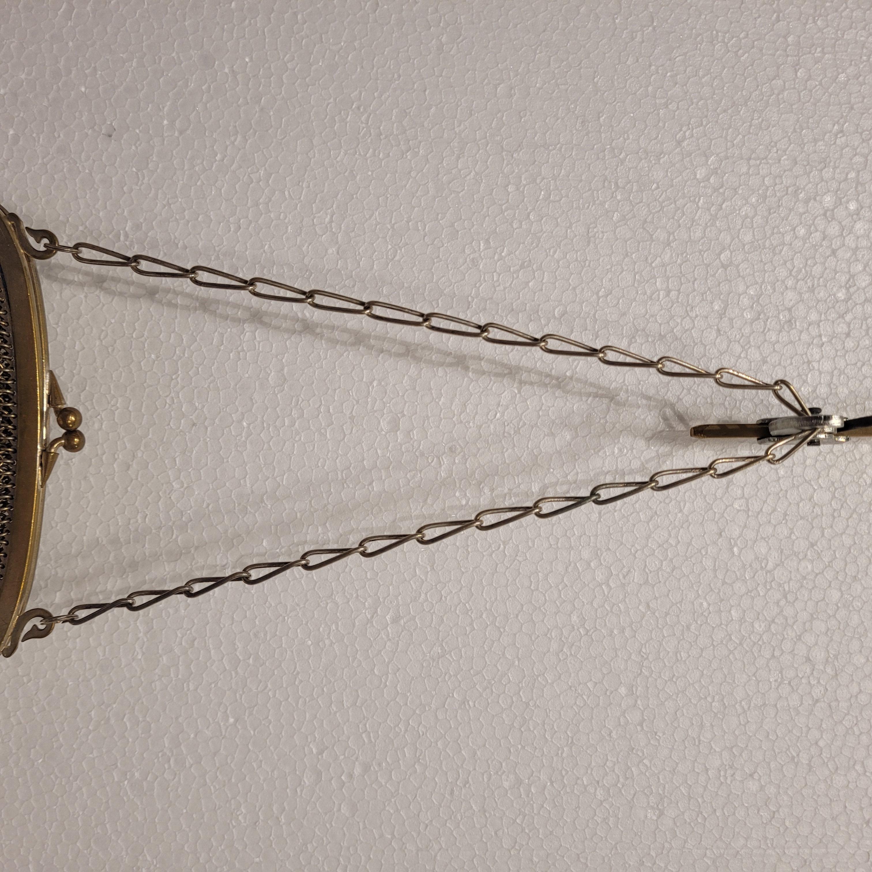 French Art nouveau pouch bag, silver plate For Sale 2