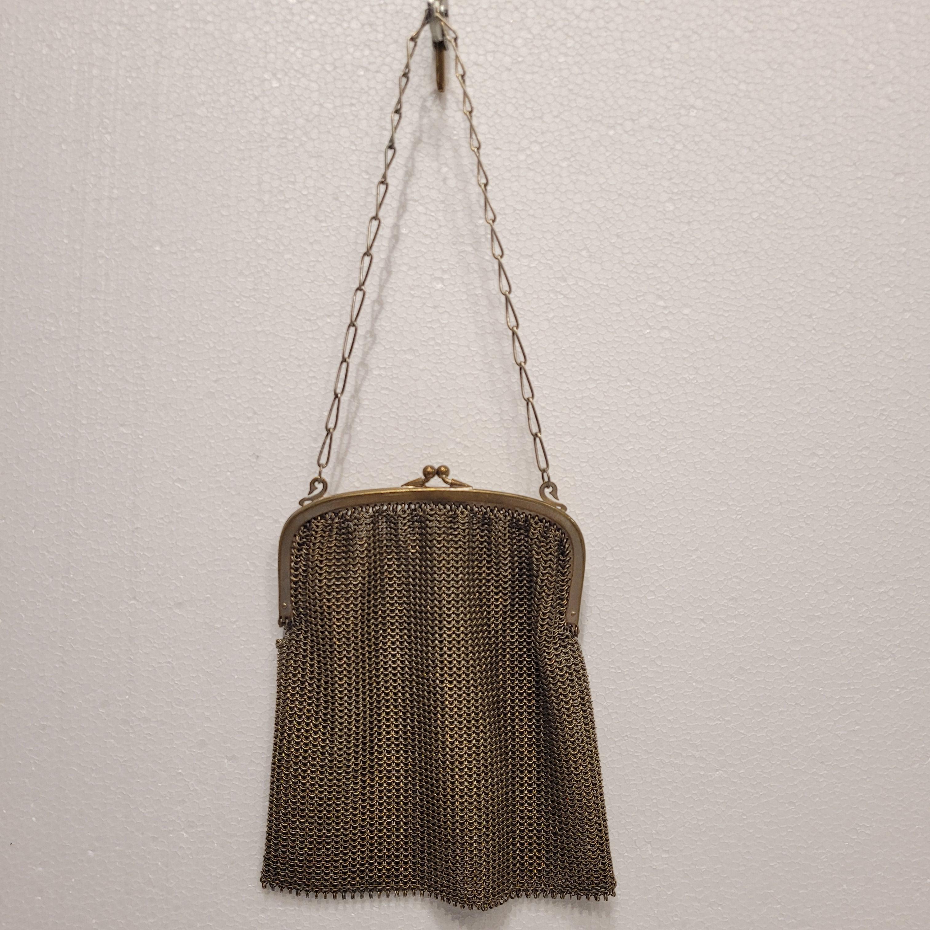 French Art nouveau pouch bag, silver plate For Sale 3