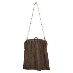 French Art nouveau pouch bag, silver plate