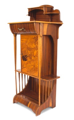 French Art Nouveau Majorelle Rosewood Cabinet with Inlay