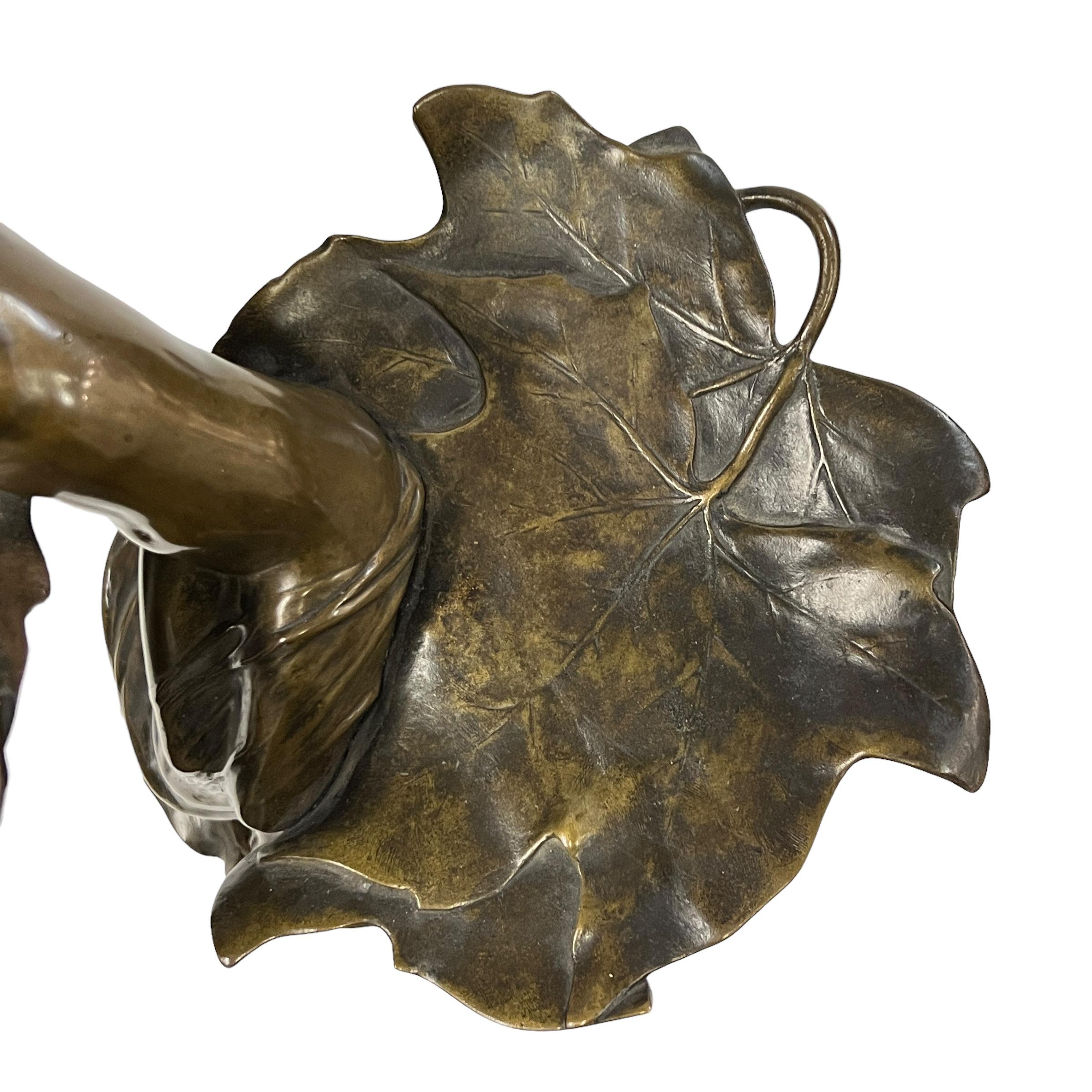 French Art Nouveau Sculptural Maiden Tray  by, Louis Eugene Maurel 5