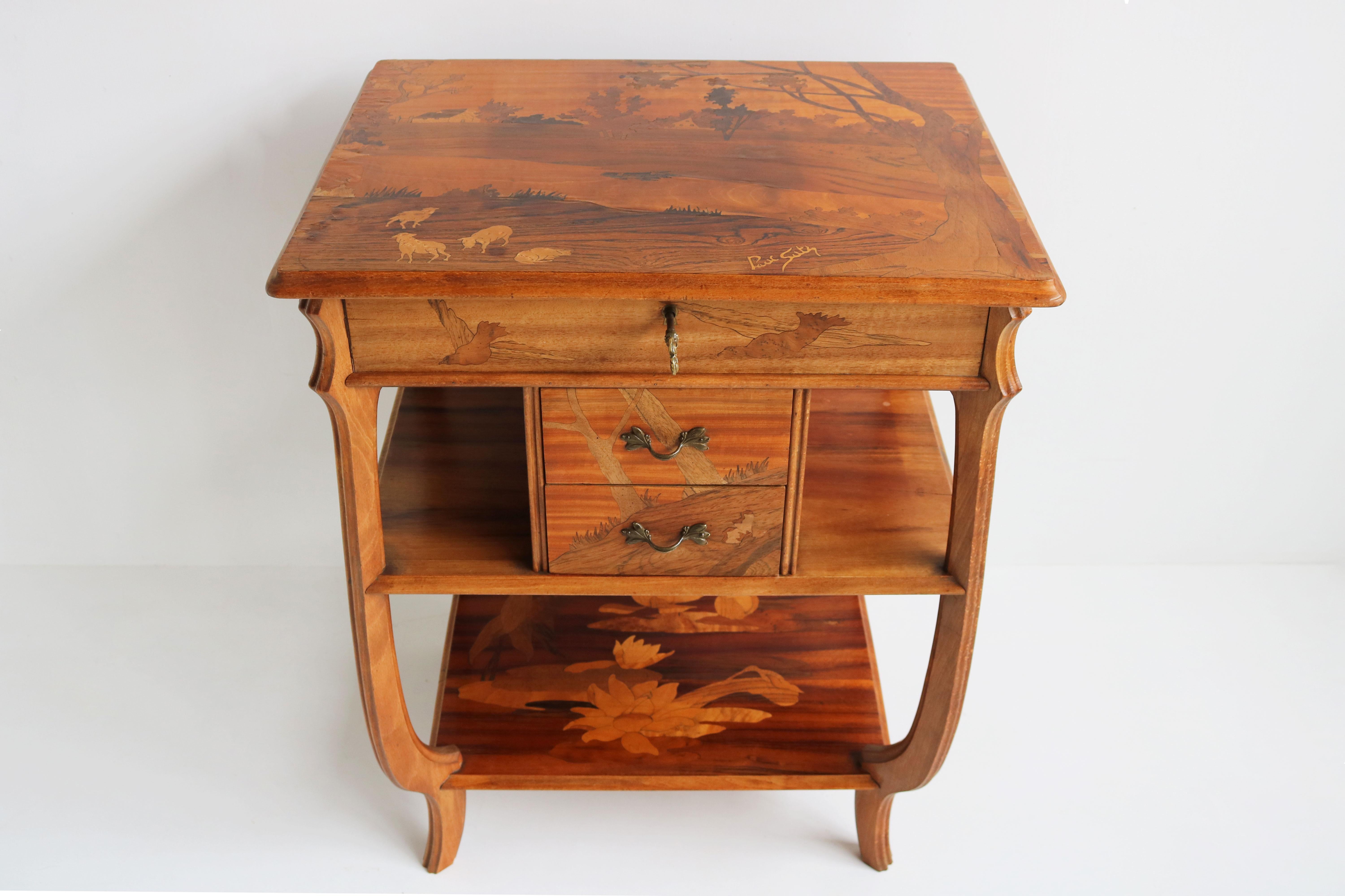 French Art Nouveau Sewing Box / Cabinet by Paul Guth 1910 Ecole Nancy Jugendstil 14