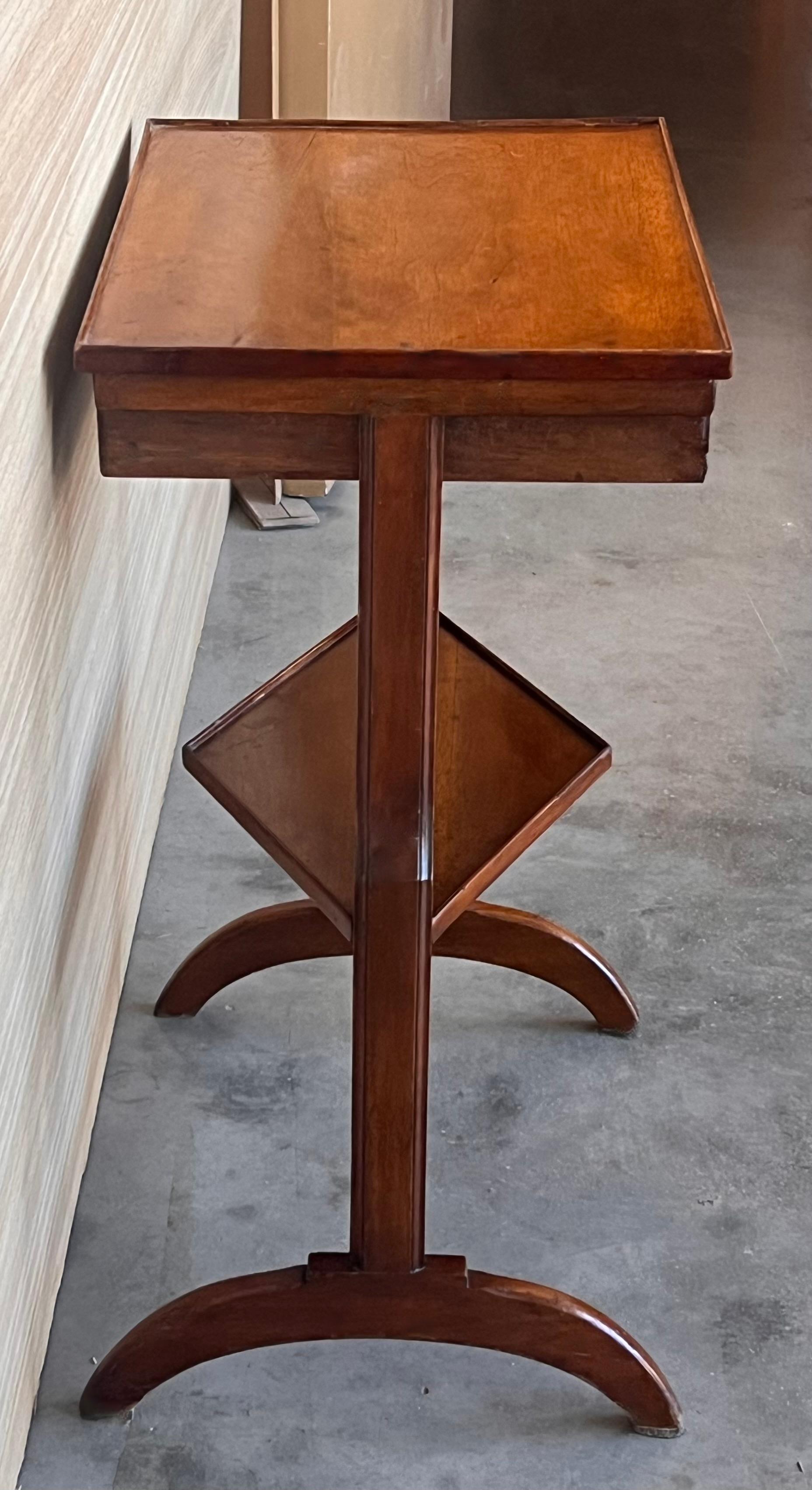 French Art Nouveau Side Table or Nightstand with drawer and shelve For Sale 4