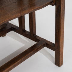 French Art Nouveau Side Table, Wood Construction, Circa 1900
