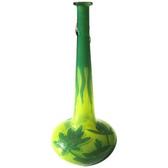 French Art Nouveau Signed Désiré Christian Cameo Glass Vase, circa 1896