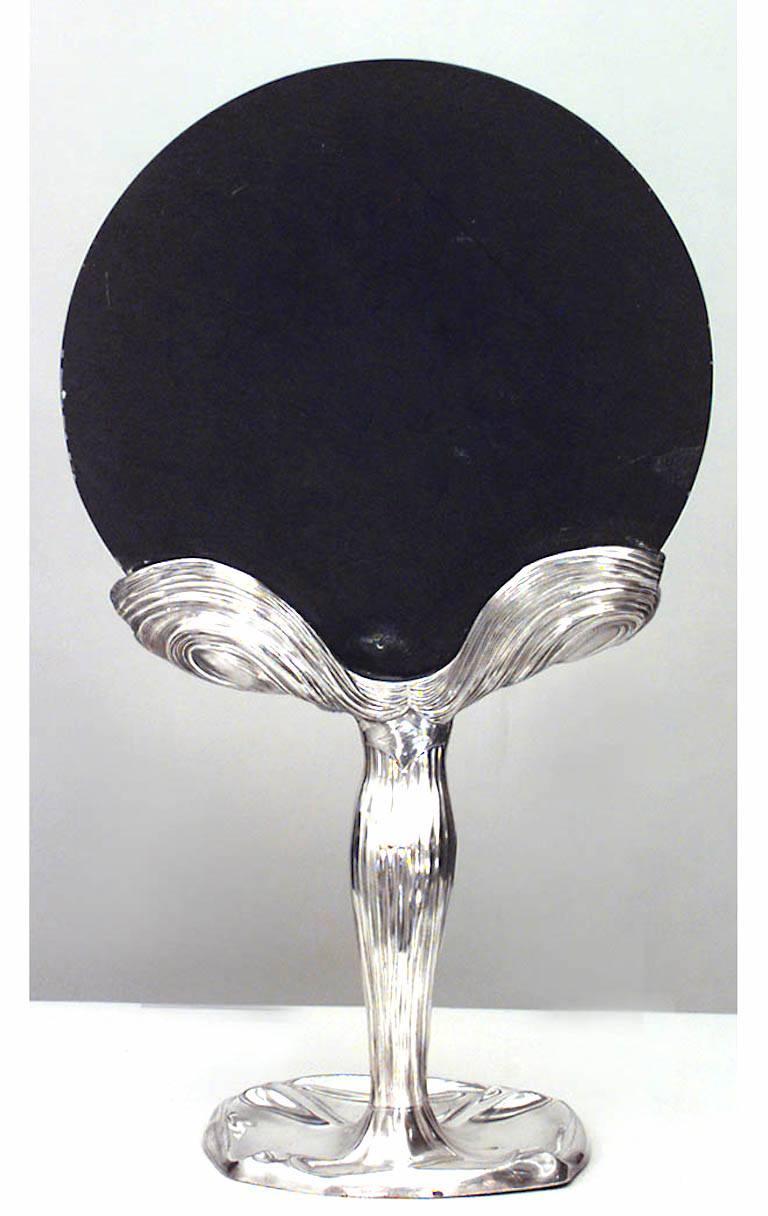 Französisch Jugendstil Silber Platte figuralen Schminktisch / Vanity Mirror (Art nouveau) im Angebot