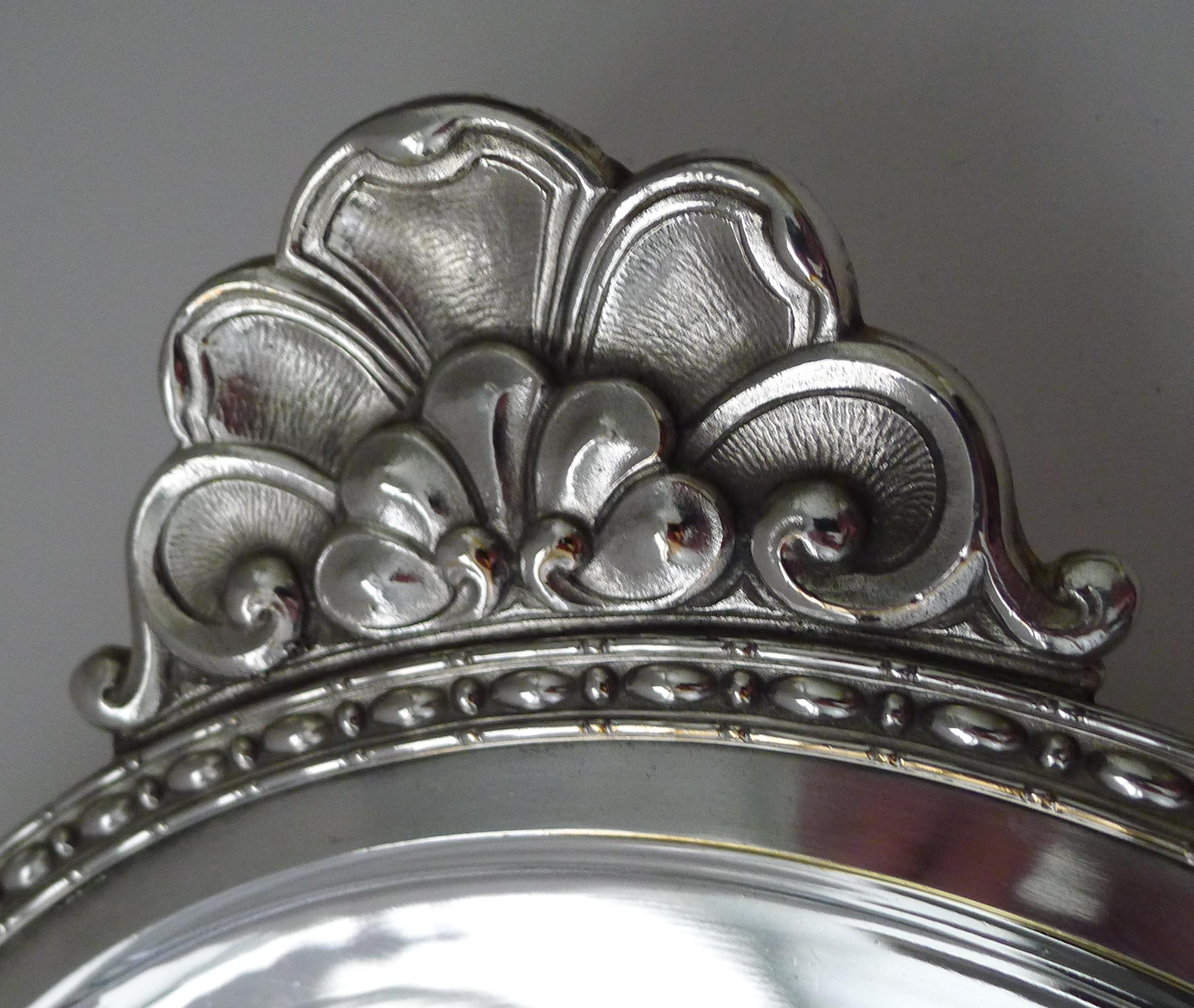 French Art Nouveau Silver Plated Cocktail Tray by Orfèvrerie Claude Perrin  For Sale 1