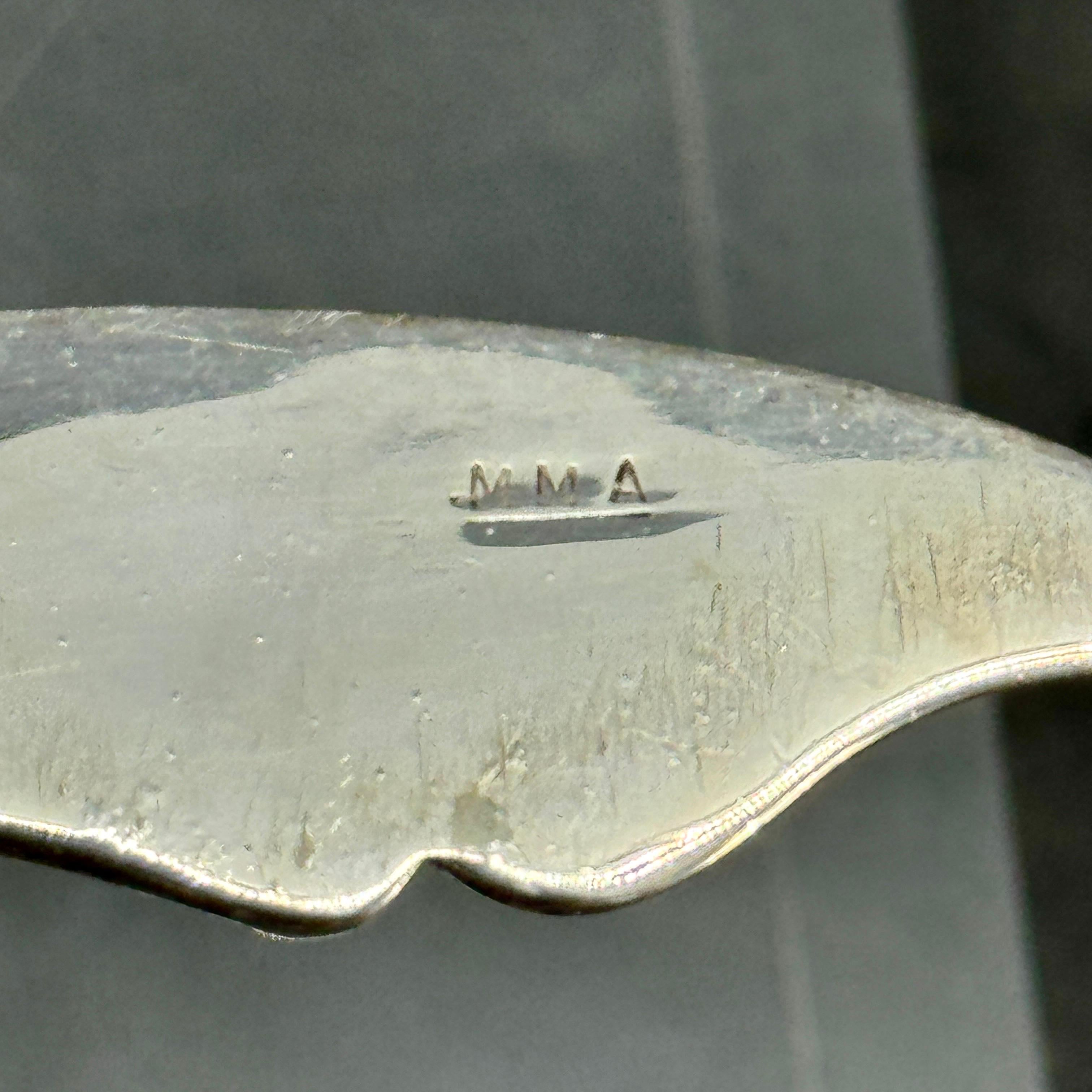 French Art Nouveau Silver Plated Nude Lady Letter Opener For Sale 9