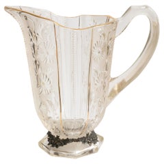 French Art Nouveau Silvered Jug, 20th Century