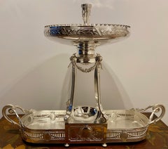 French Art Nouveau Silverplated Centerpiece "Epergne", Ca. 1900