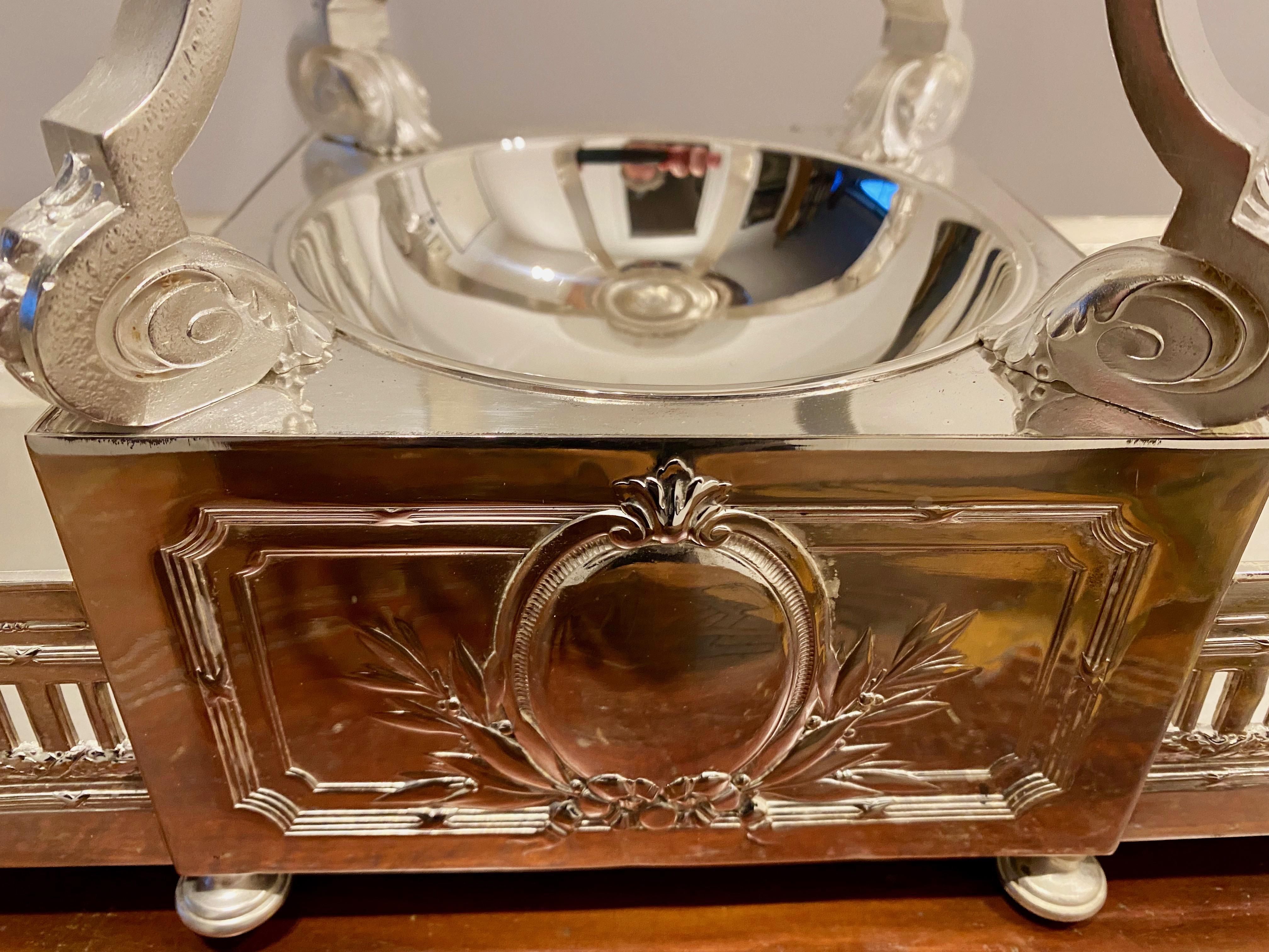 Early 20th Century French Art Nouveau Silverplated Centerpiece 