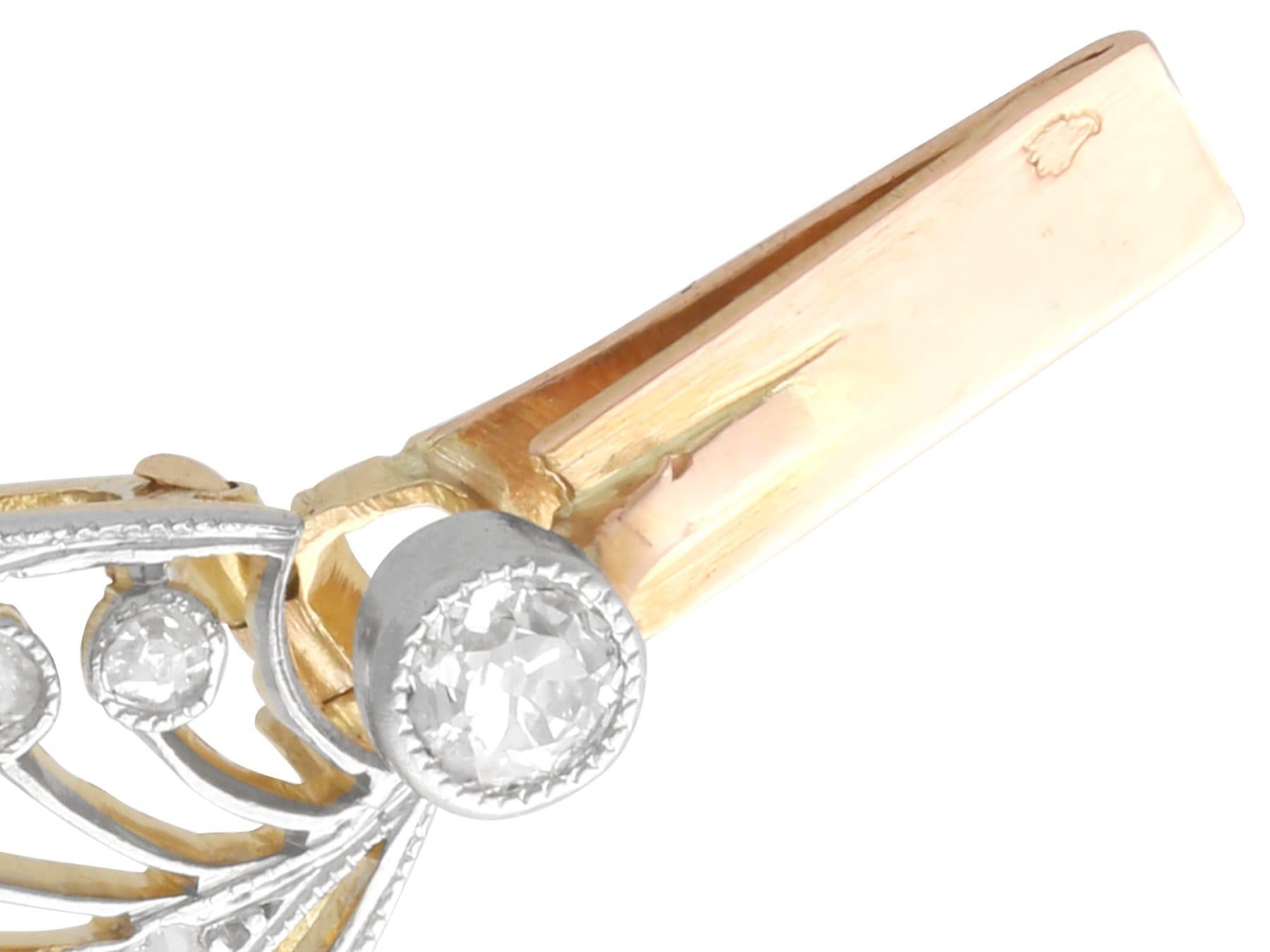 Bracelet en or jaune 18 carats de style Art nouveau français avec diamants de 4,35 carats, c. 1905 en vente 6