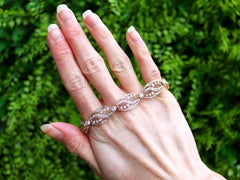 French Art Nouveau Style 4.35 Carat Diamond 18k Yellow Gold Bracelet Circa 1905