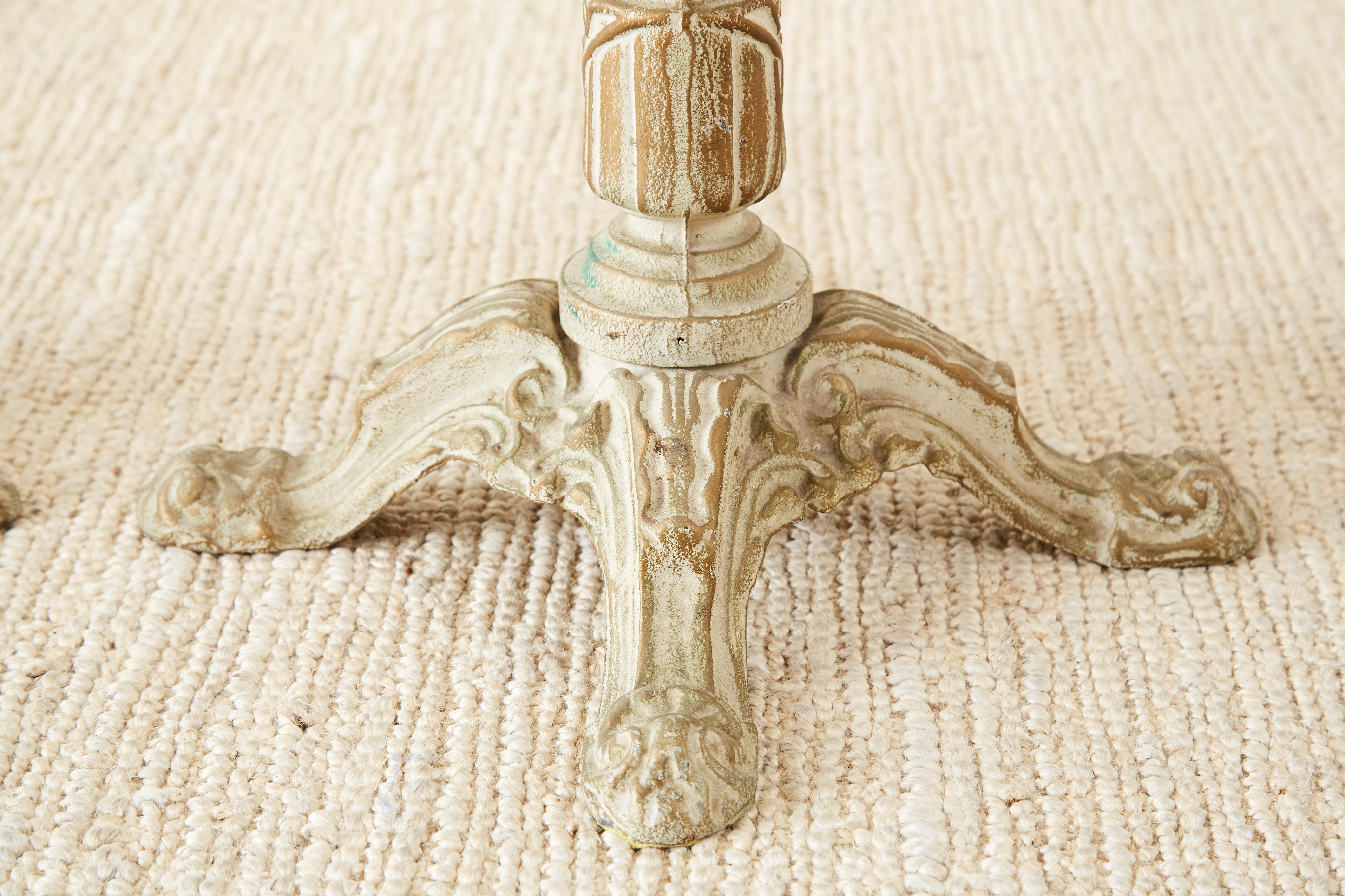 French Art Nouveau Style Cast Iron Bar Stools 2