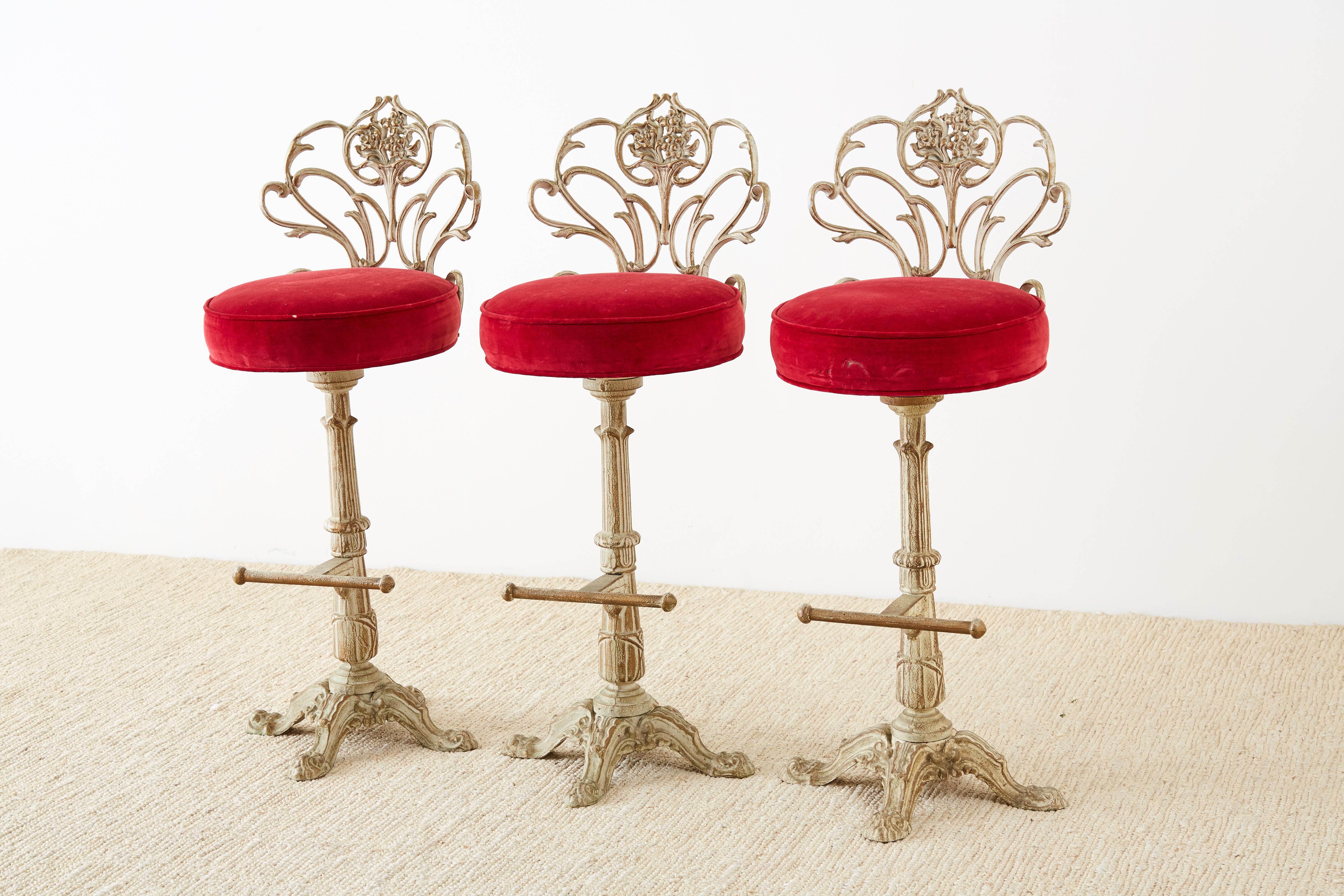 art nouveau bar stools