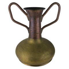 Vintage French Art Nouveau Style Copper Planter or Vase with Handles