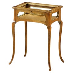 French Art Nouveau-Style Display Side Table