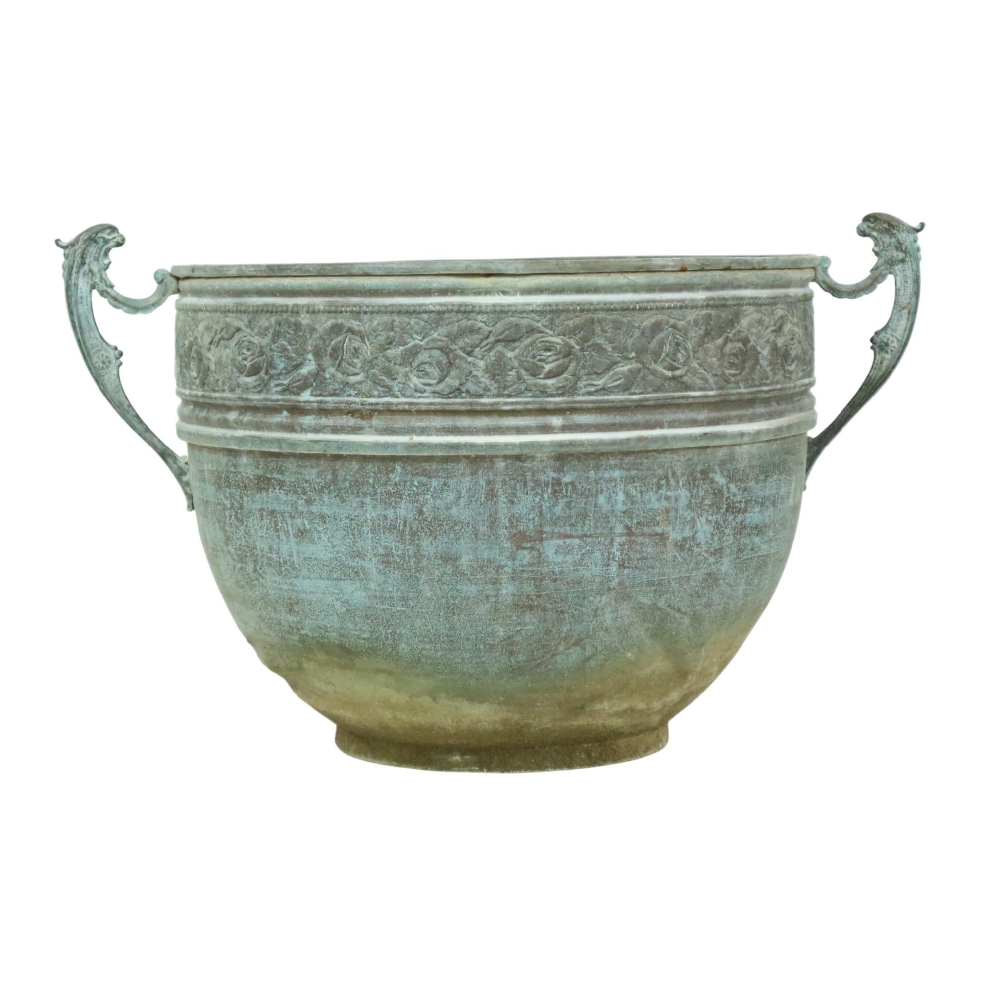 Vases à fleurs de style Art Nouveau Vases de jardin Verdigris État moyen - En vente à Poperinge, BE