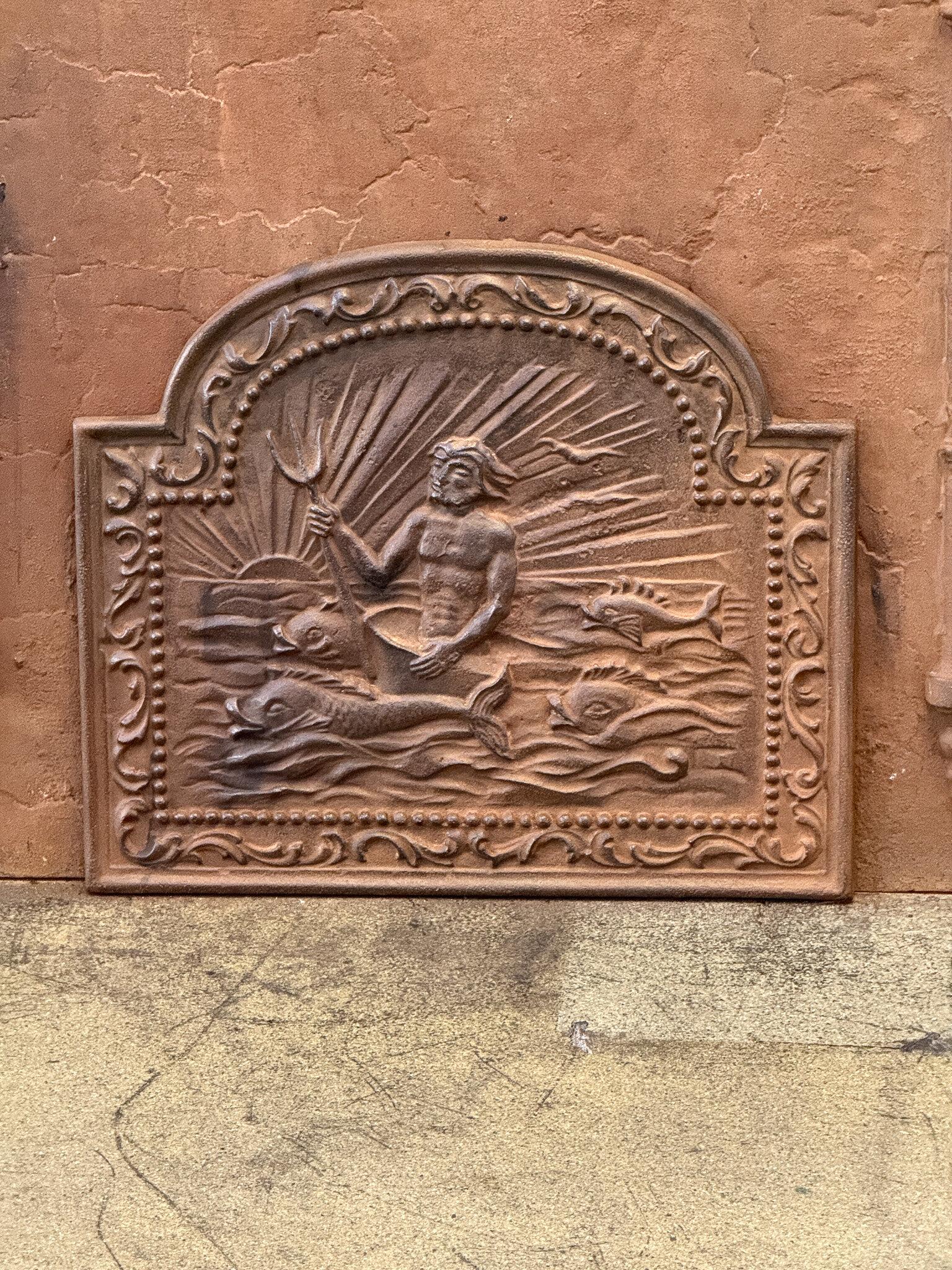 Calco Parafuoco francese in stile Art Nouveau 'Neptune', 20° secolo in vendita