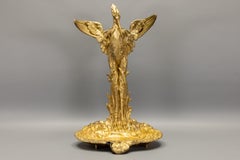 French Art Nouveau Style Umbrella or Cane Stand with Heron Motif, ca. 1950s