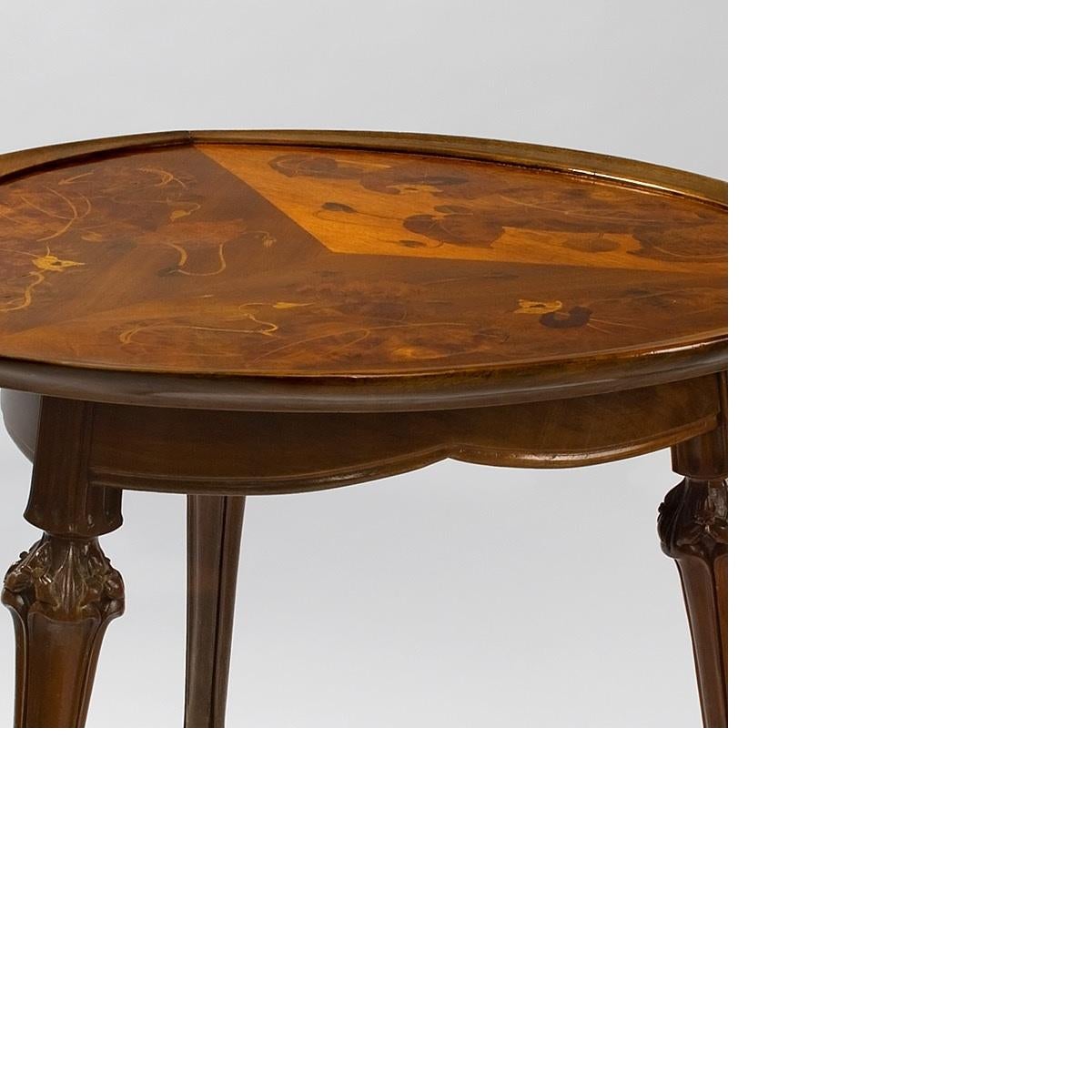 French Art Nouveau Table by Louis Majorelle In Excellent Condition For Sale In New York, NY