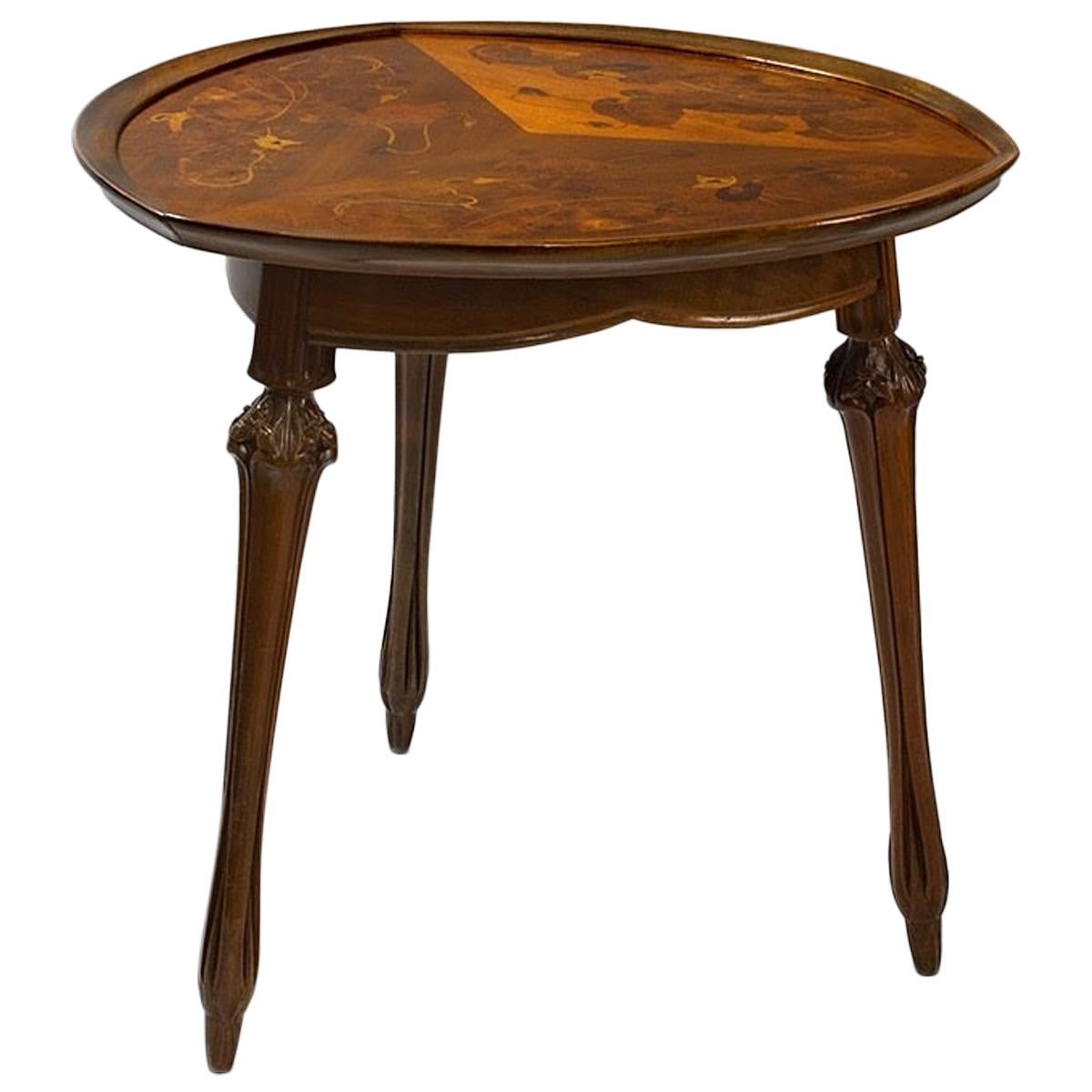 French Art Nouveau Table by Louis Majorelle For Sale