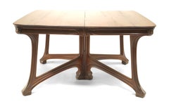 French Art Nouveau Walnut Dining Table