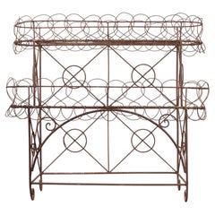 French Art Nouveau Two-Tier Wirework Boulangerie Baker's Rack