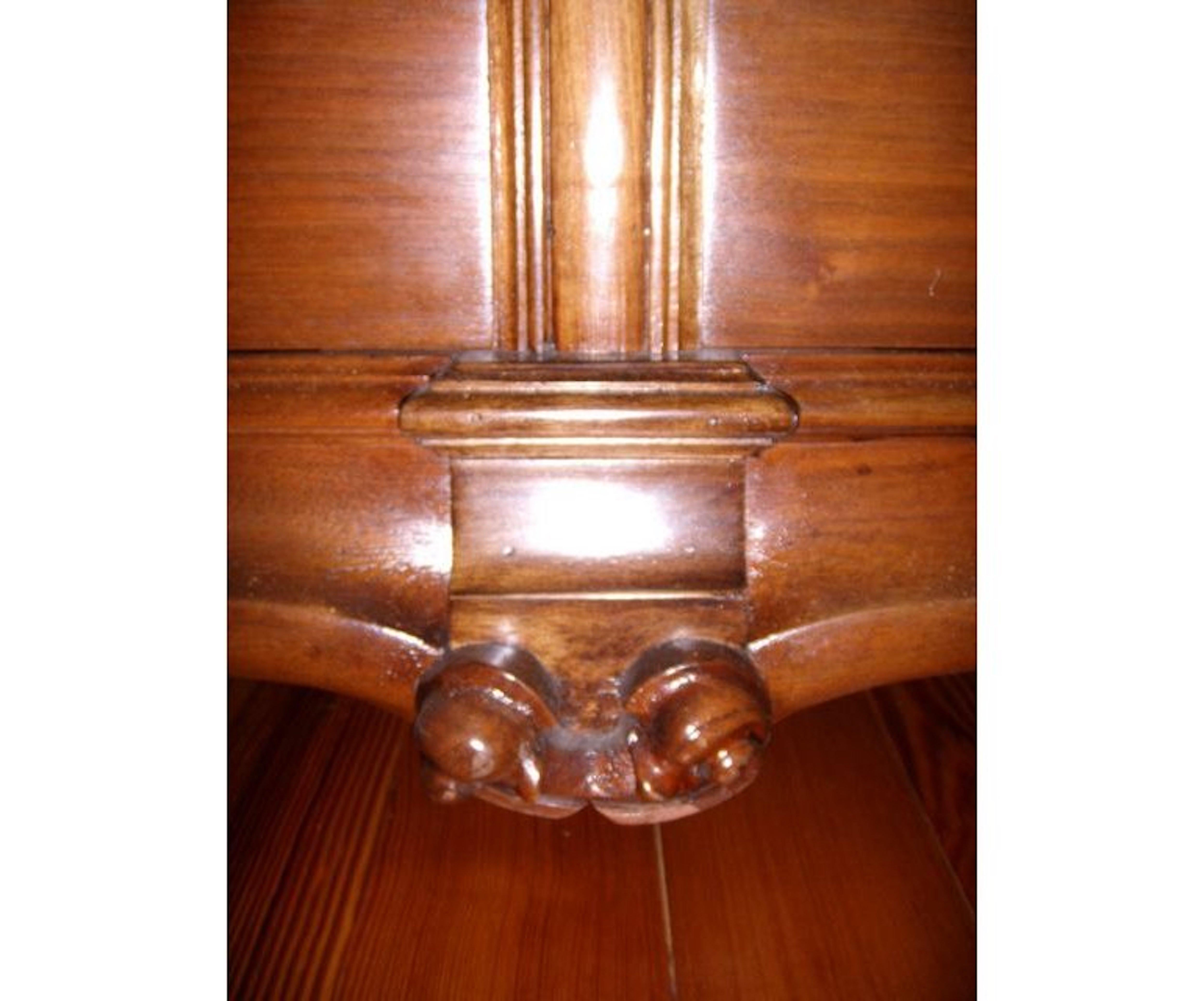 French Art Nouveau Walnut Display Cabinet For Sale 4