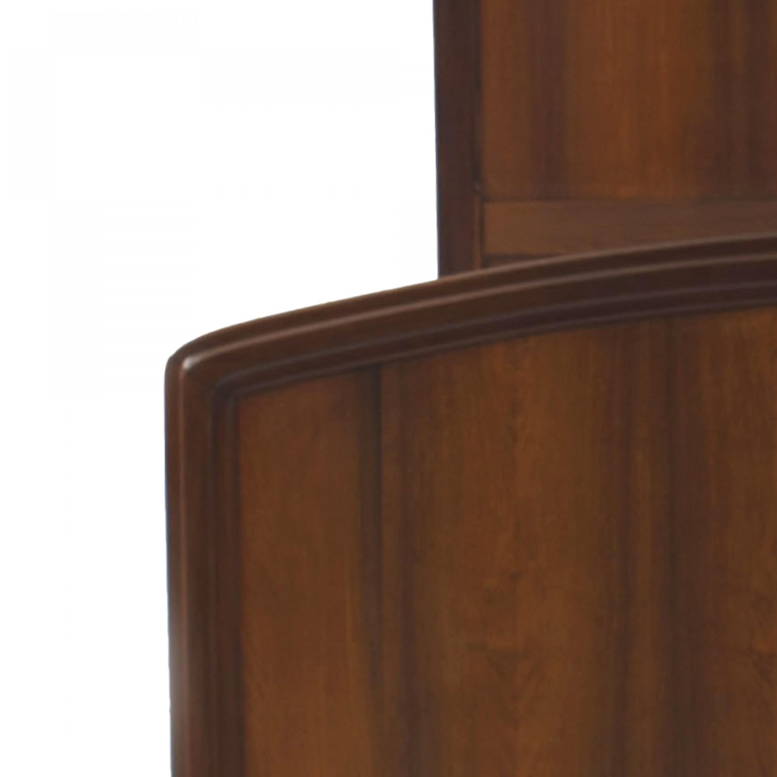 20th Century French Art Nouveau Walnut Full Bed For Sale