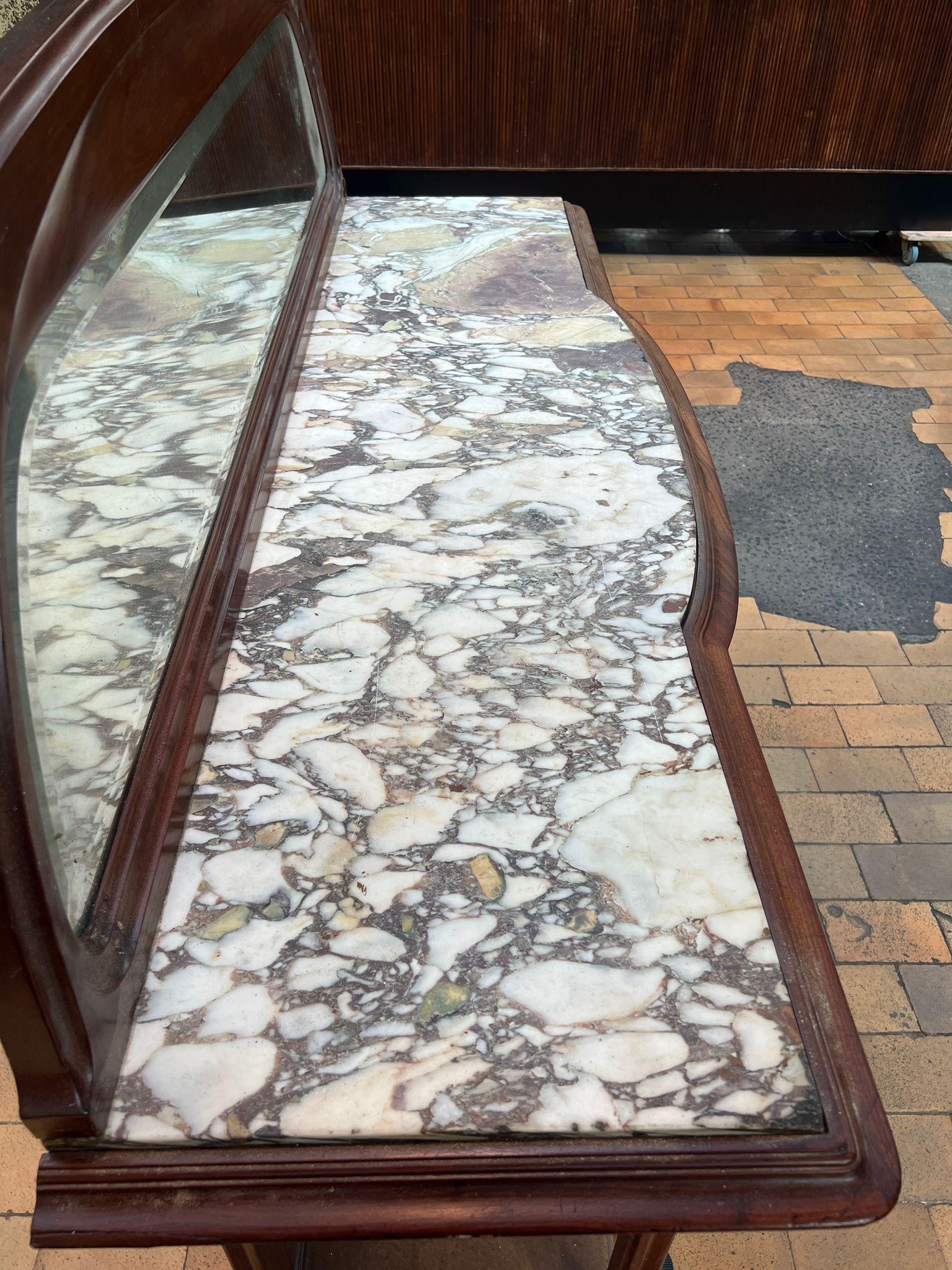 French Art Nouveau Walnut Sideboard with Marble Top and Mirror, circa 1900 For Sale 6