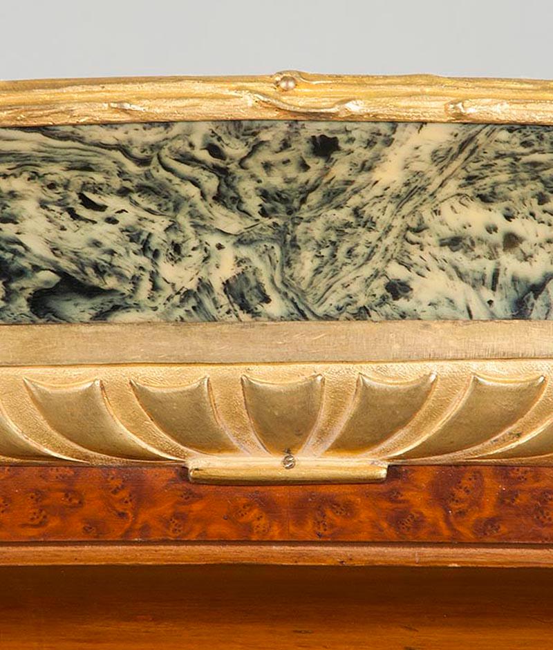 20th Century French Art Nouveau Wardrobe Cabinet Marquetry Vereerd Burl Walnut