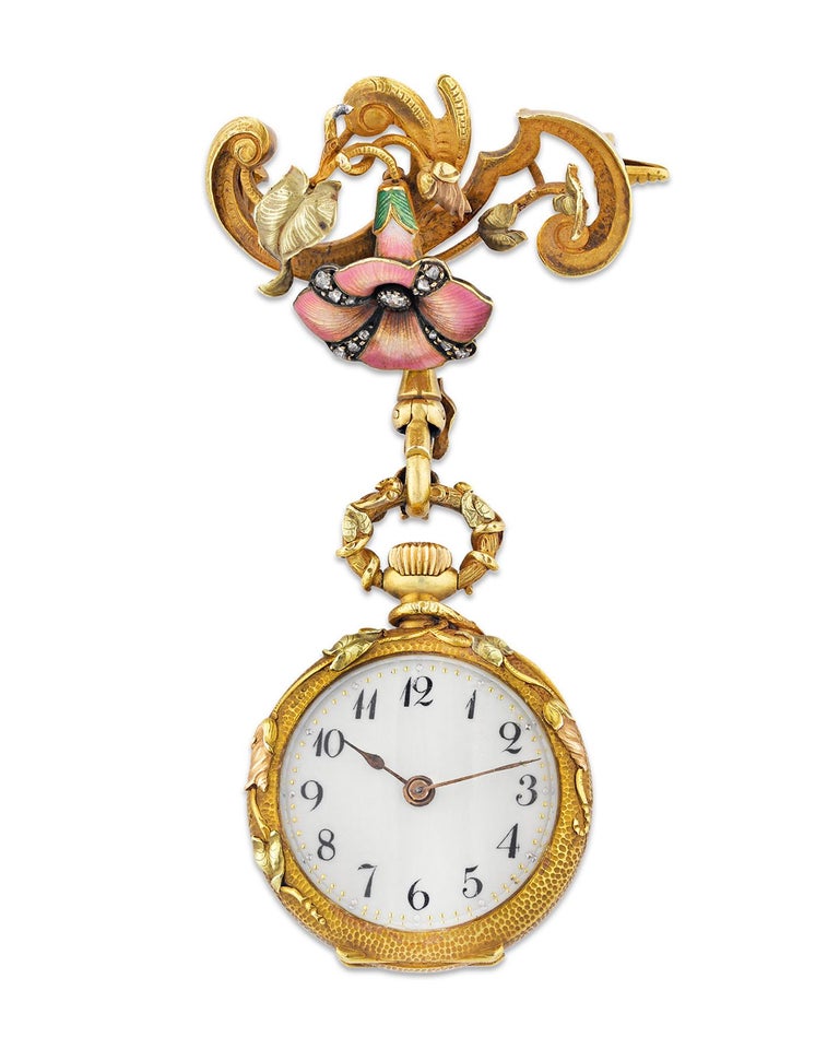 French Art Nouveau Watch Pendant For Sale at 1stDibs