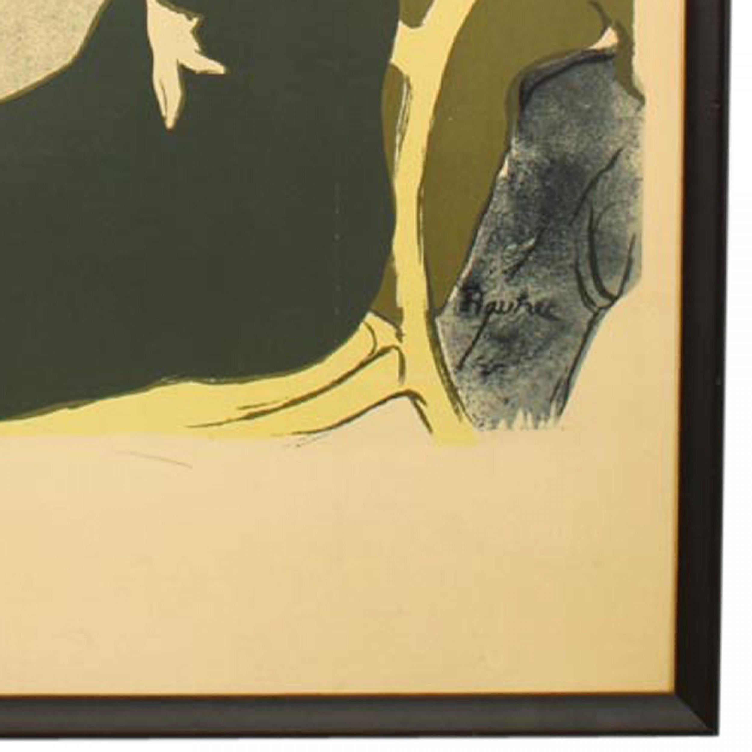 French Art Nouveau style portrait poster featuring women in ebonized  frames (associated pieces: 013684c, 013684d)