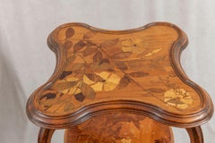 French Art Nouveau Wooden Pedestal by Emile Gallé, ca. 1900