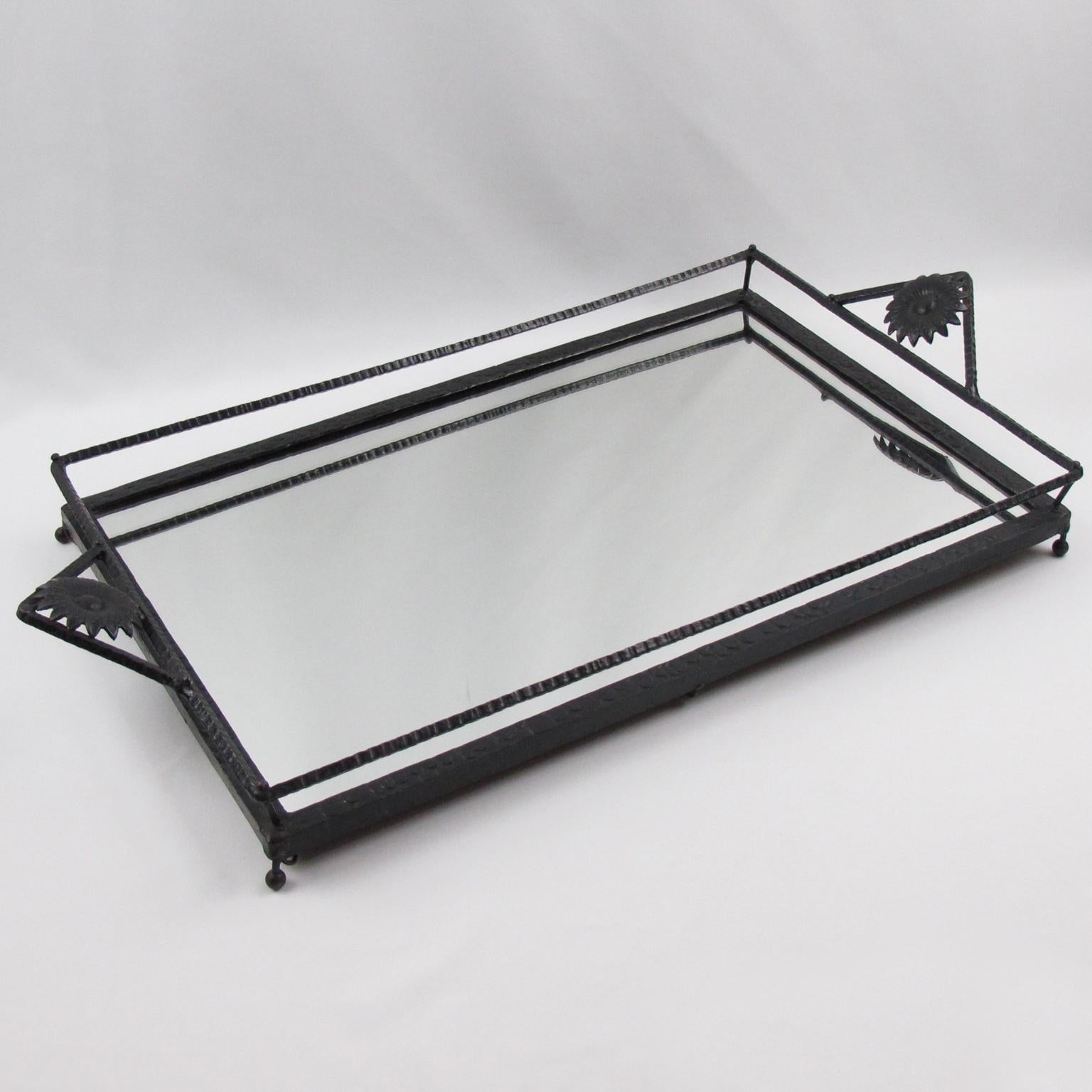 wrought iron serving tray