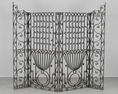 French Art Nouveau Wrought Iron Gate