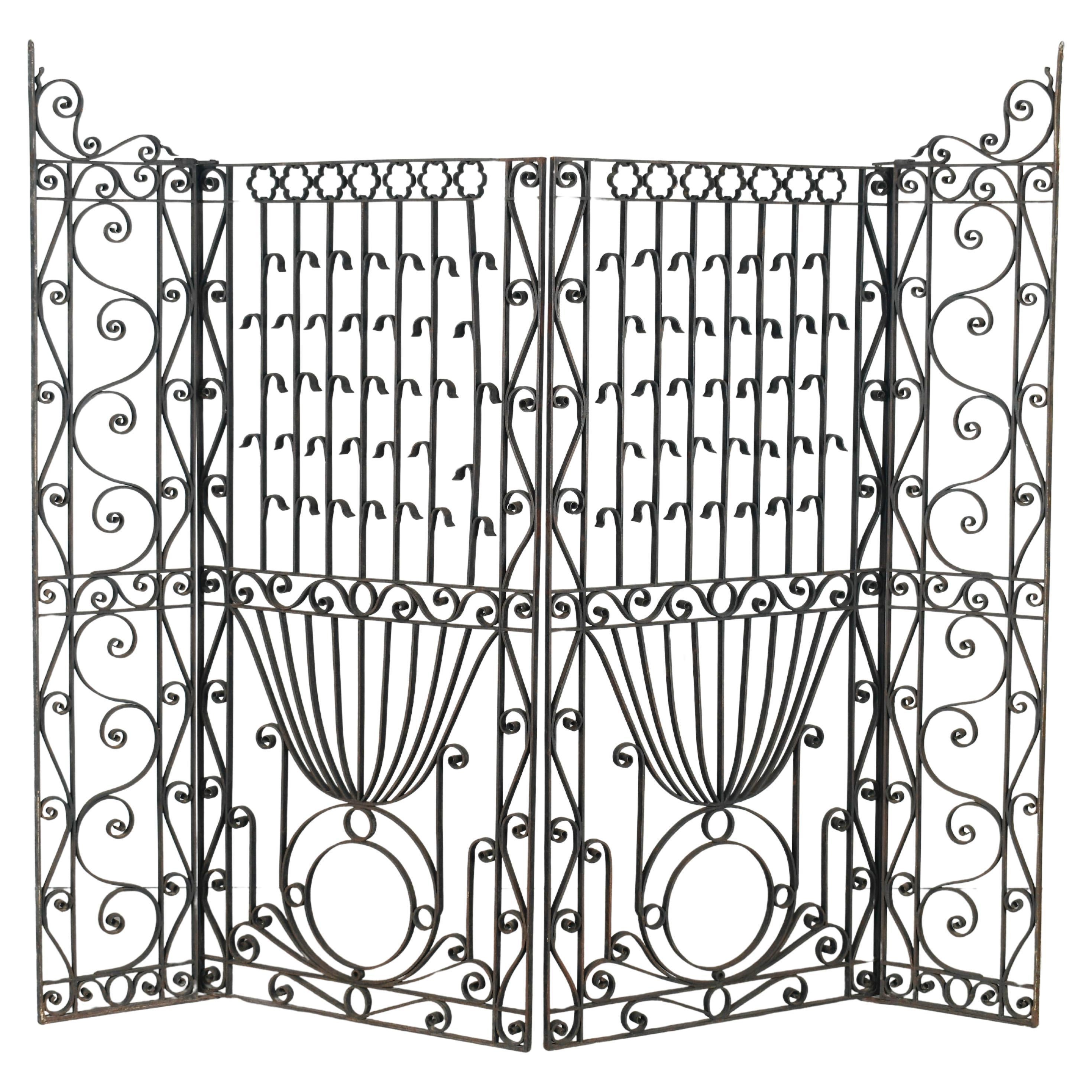 Portail en fer forgé Art Nouveau