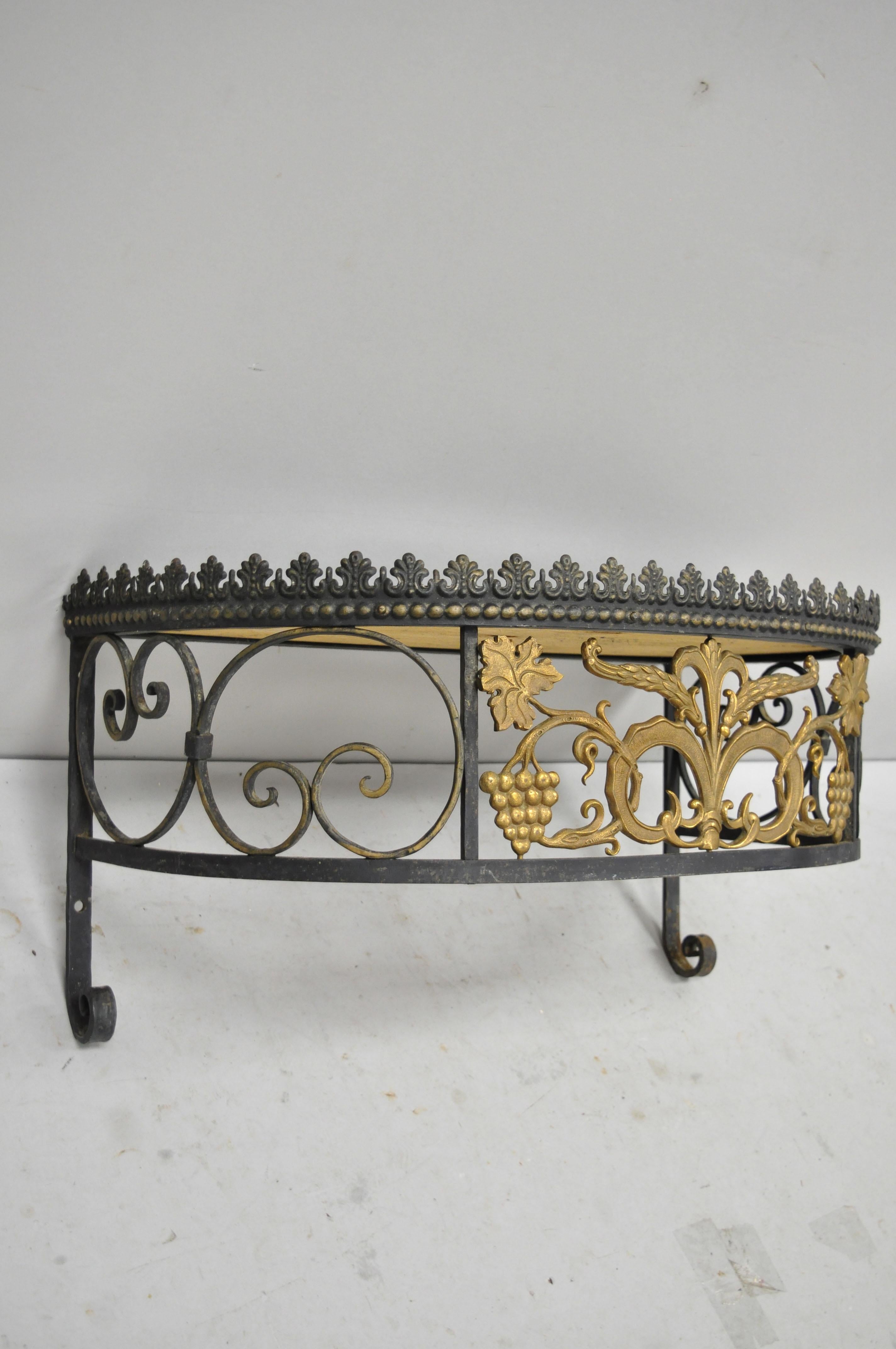 vintage wrought iron console table