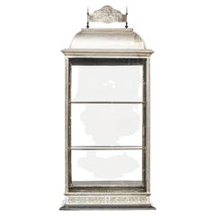 Französischer Jugendstil-Vitrinenschrank aus Metall und Glas von Noveau, um 1900-1910