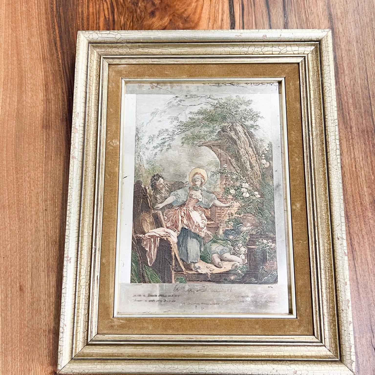 Silberblech Französische Kunst: Le Colin-Maillard Radierung Jacques Firmin Beauvar im Angebot 4